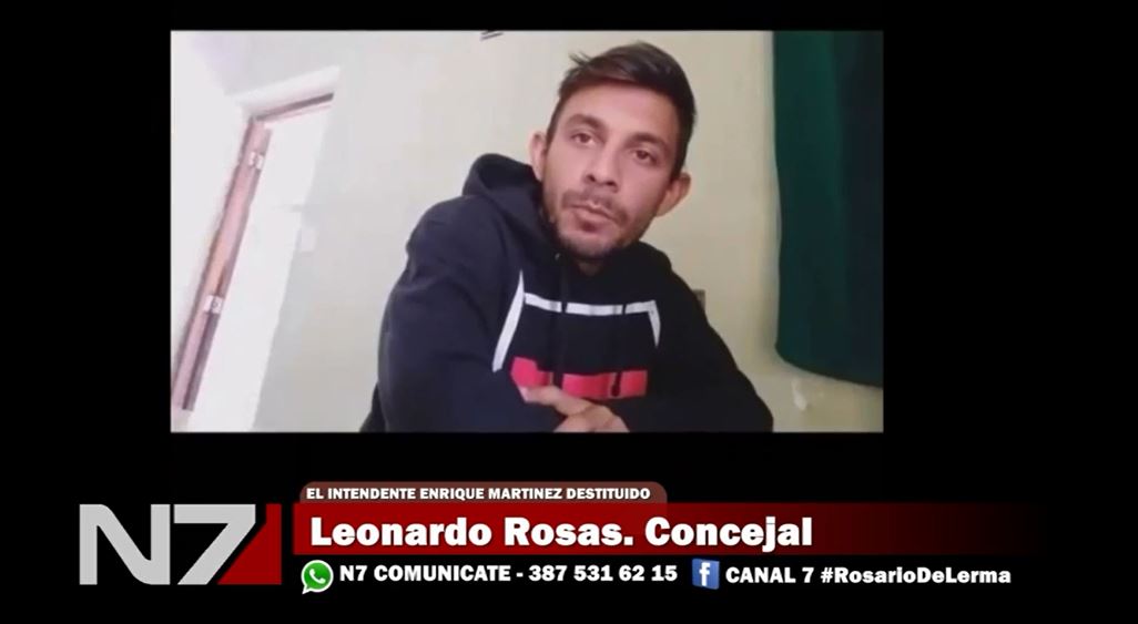 El Concejal  Leonardo Rosas explicando la destitución de Enrique Martinez. (VIDEO)