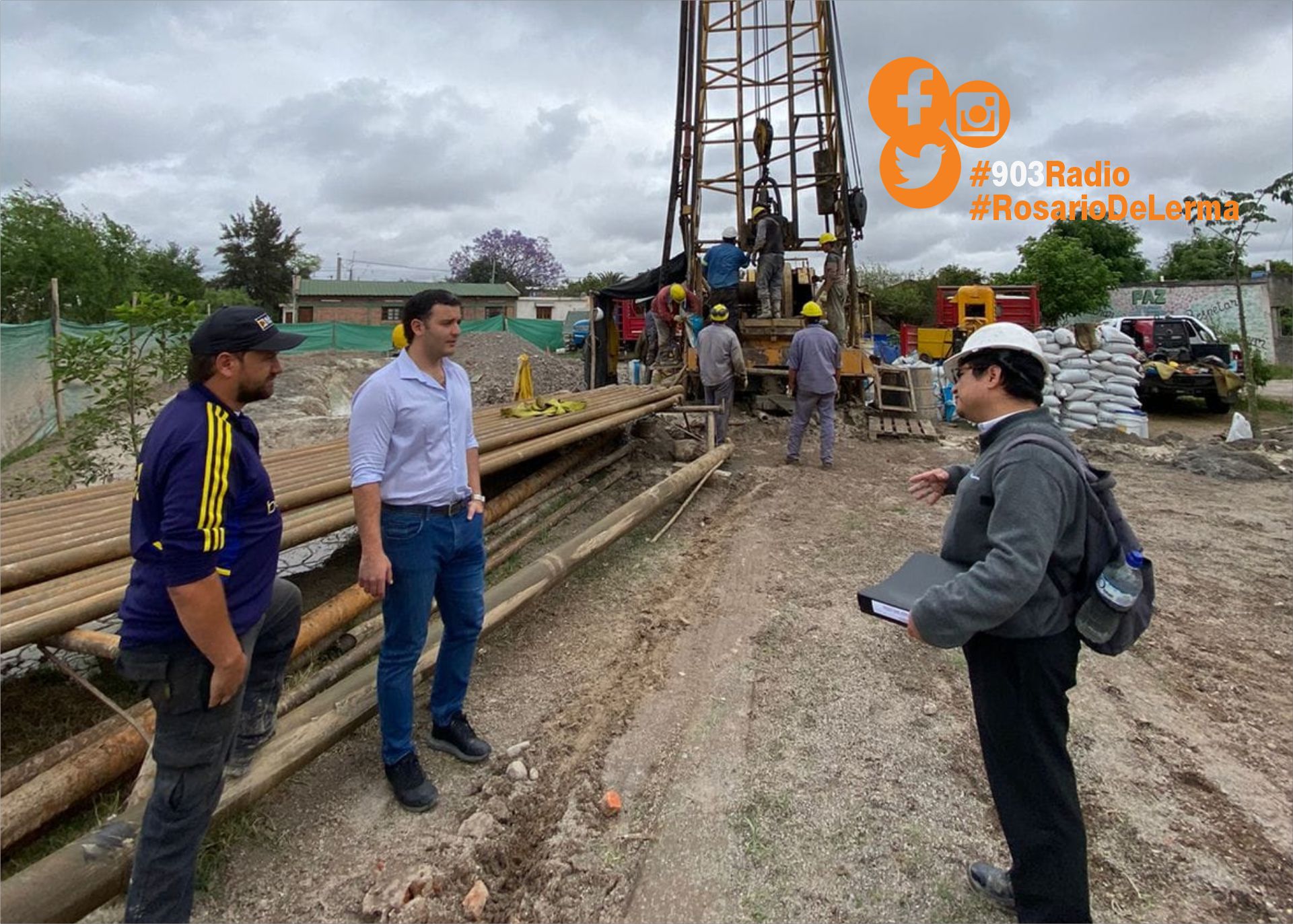 Avanza el nuevo pozo de Agua para B° San Jorge, San Bernardo y San Martín.